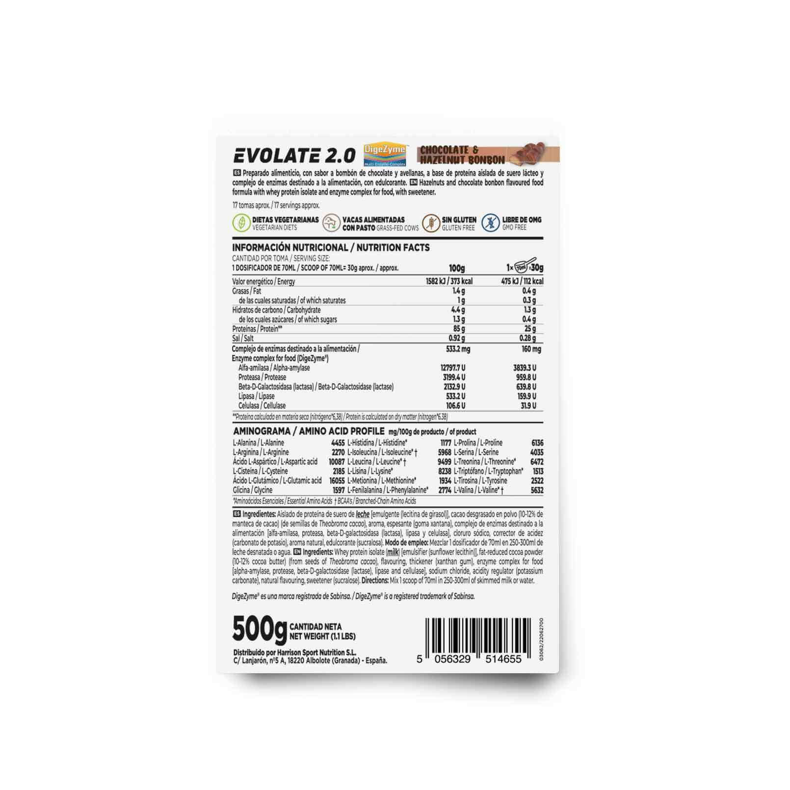 EVOLATE 2.0 (WHEY ISOLATE CFM) - Imagen 2