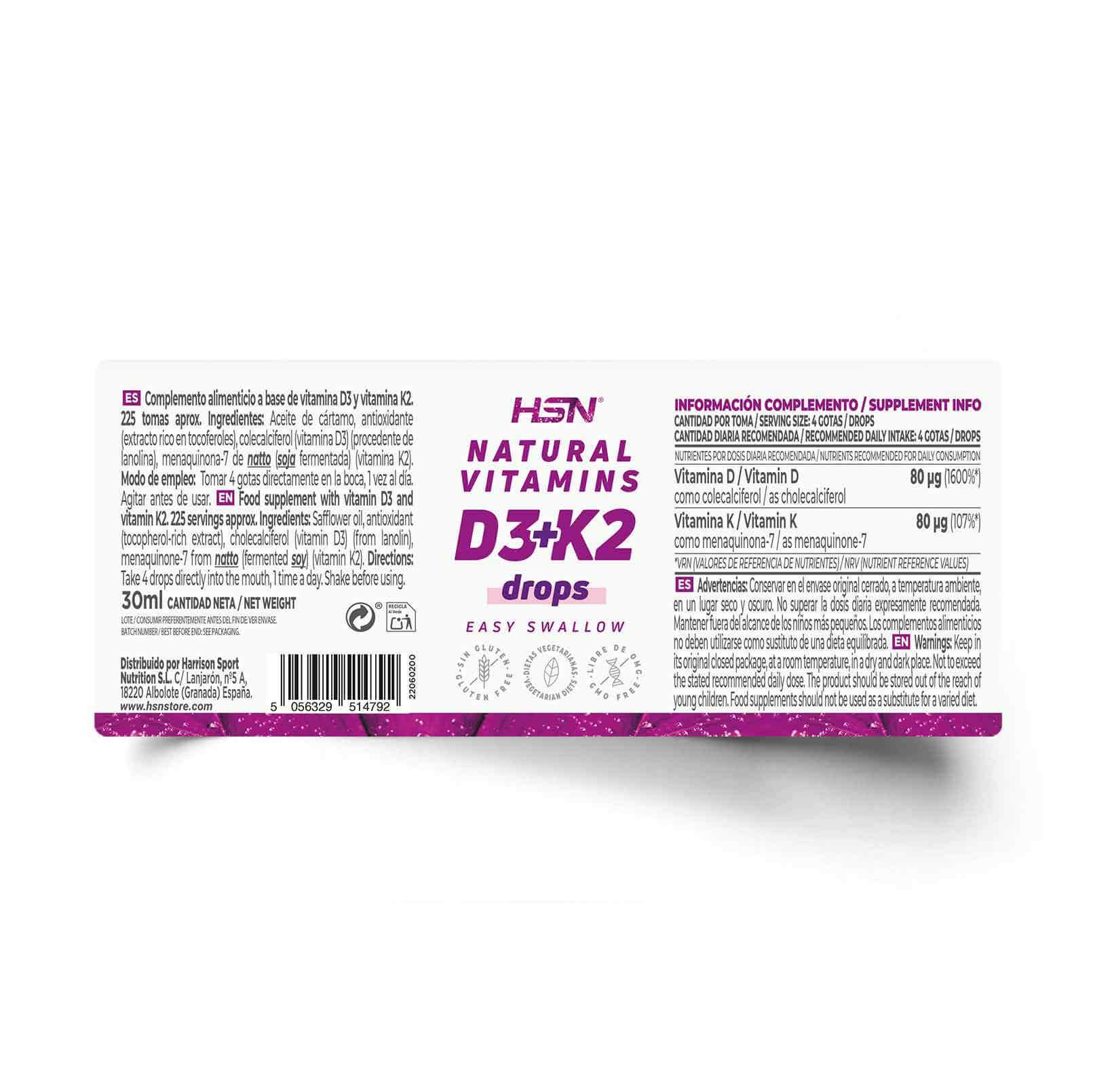 VITAMINES D3+K2 LÍQUIDES - Imagen 2